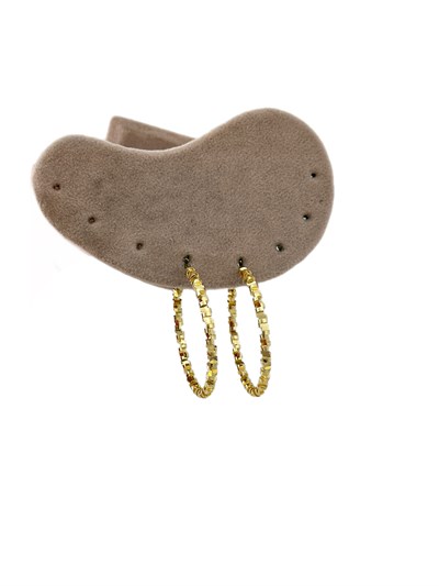 Özel Seri Asimetrik Plaka Sıralı Halka Küpe ( İç Çap : 3.5 Cm )