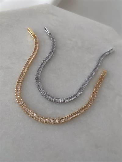 Özel Seri Baget Taşlı Su Yolu Bileklik (18cm)