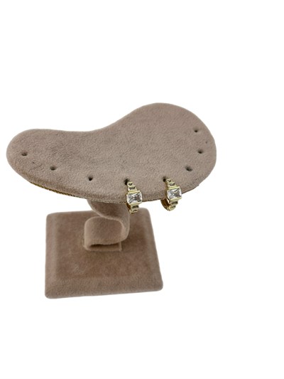 Özel Seri Baget ve Mini Dikdörtgen Zirkon Taş Detay Küpe