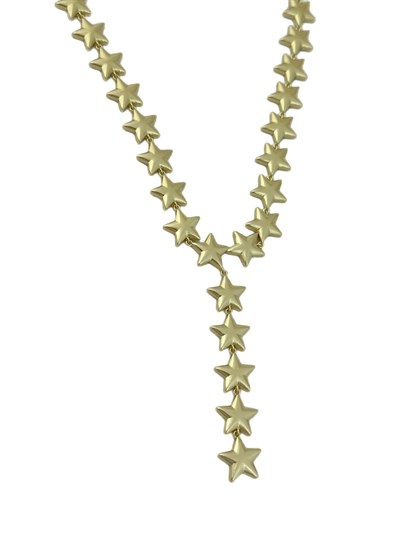 Özel Seri Bombeli Yıldız Figür Sıralı Y Model Kolye (49 Cm)