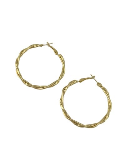 Özel Seri Burgu Plaka Halka Küpe (İç Çap:4.6 Cm)