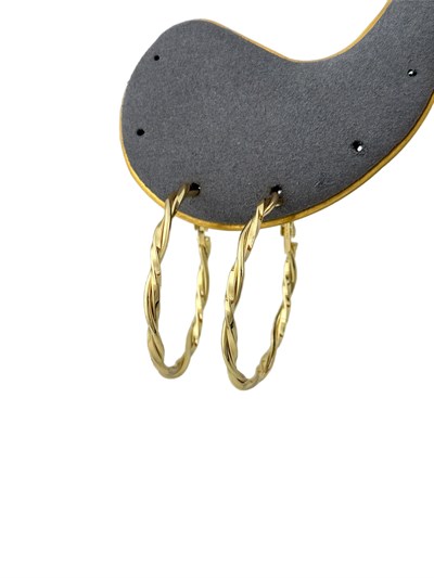 Özel Seri Burgu Plaka Halka Küpe (İç Çap:4.6 Cm)