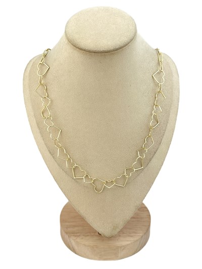 Özel Seri Büyüklü Küçüklü Kalp Figür Kolye ( 70 Cm )