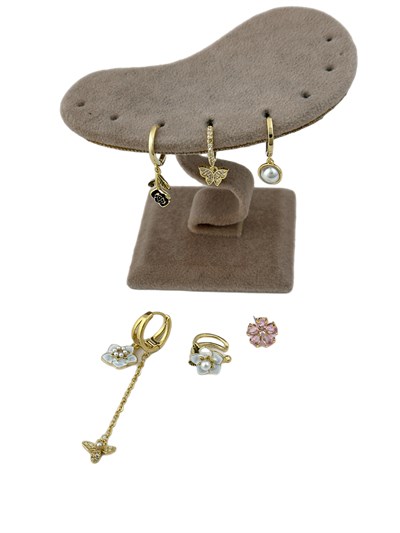 Özel Seri Çoklu Çiçek Figür Altılı Set Küpe