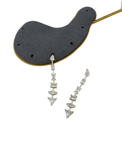 Özel Seri Çoklu Figür Zirkon Taşlı Sallantılı Küpe