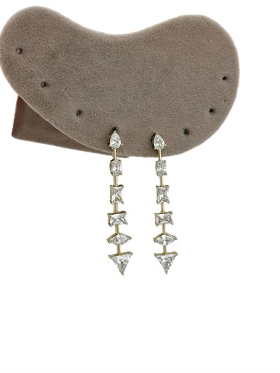 Özel Seri Çoklu Figür Zirkon Taşlı Sallantılı Küpe