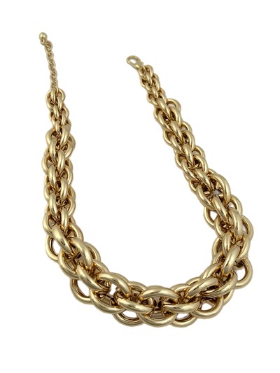 Özel Seri Çoklu Halka Zincir Geçmeli Tasarım Kolye ( 50 Cm )