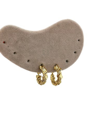 Özel Seri Çoklu Plaka Kıvrımlı Vintage Burgu Halka Küpe ( İç Çap : 1.2 Cm )