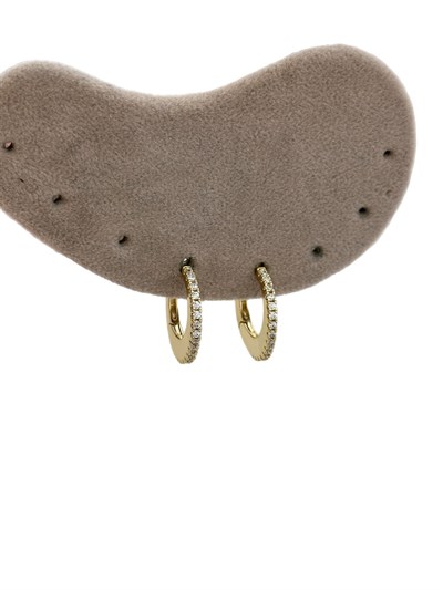 Özel Seri Daire Plaka Model Zirkon Taşlı Halka Küpe