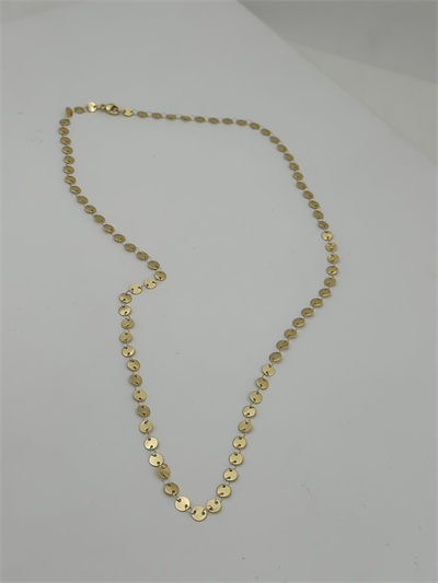 Özel Seri Daire Plaka Sıralı Zincir Kolye (60 Cm)