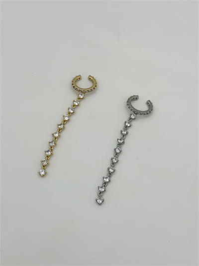 Özel Seri Daire Taş Sallantılı Kıkırdak Küpe