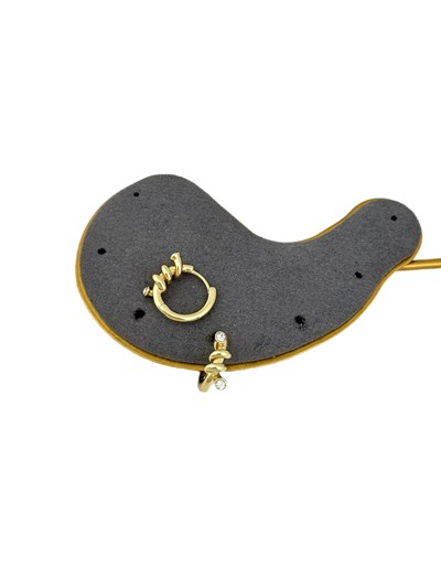 Özel Seri Daire Zirkon Taş Detay Tasarım Düğüm Halka Küpe ( İç Çap : 1.1 Cm )