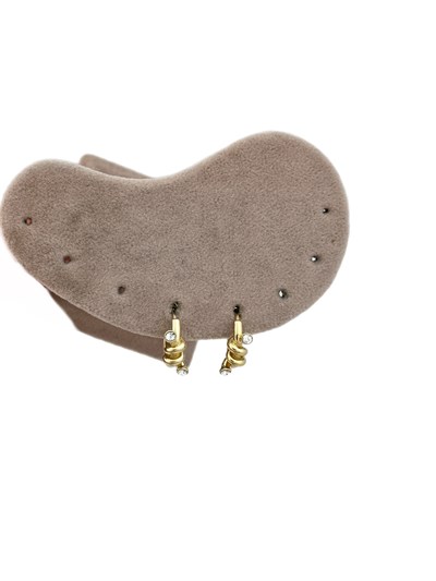 Özel Seri Daire Zirkon Taş Detay Tasarım Düğüm Halka Küpe ( İç Çap : 1.1 Cm )