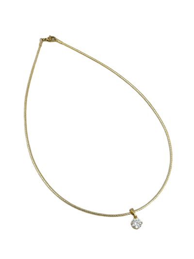 Özel Seri Daire Zirkon Taş Detay Tel Choker Kolye ( 42 Cm )