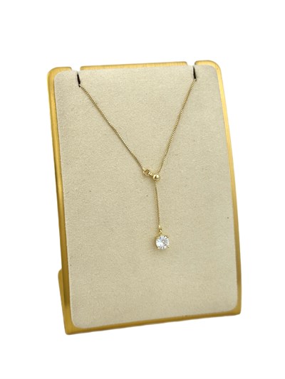 Özel Seri Daire Zirkon Taş Detay Y Kolye ( 51 Cm )