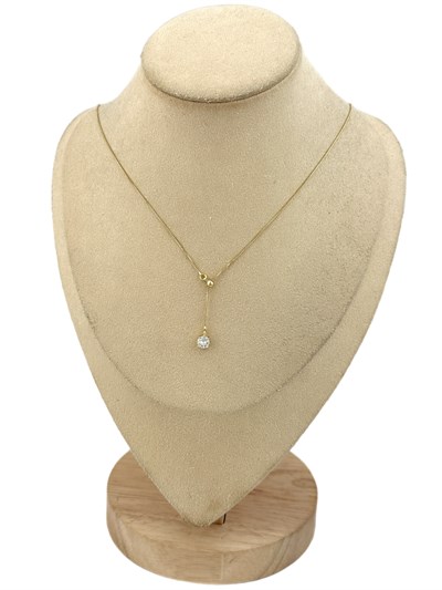 Özel Seri Daire Zirkon Taş Detay Y Kolye ( 51 Cm )