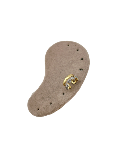 Özel Seri Daire Zirkon Taş Sıralı ve Plaka Detay Kıkırdak Küpe