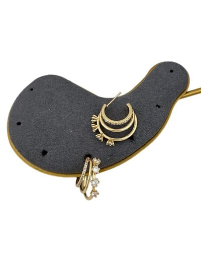 Özel Seri Daire Zirkon Taşlı Çoklu Halka Görünüm Halka Küpe