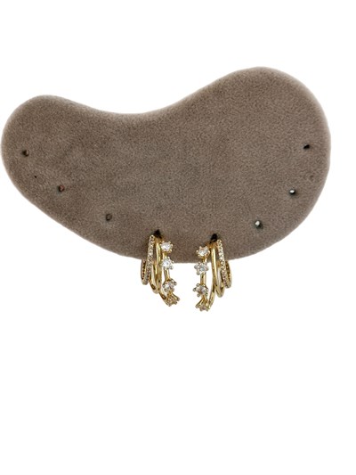 Özel Seri Daire Zirkon Taşlı Çoklu Halka Görünüm Halka Küpe