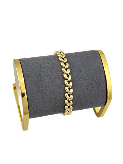 Özel Seri Damla Plaka Sıralı Başak Model Bileklik (19 Cm)