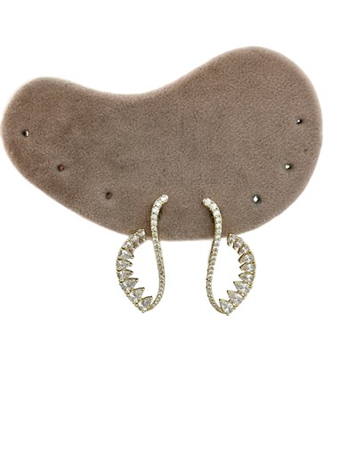 Özel Seri Damla ve Nokta Zirkon Taşlı Kuğu Görünüm Tasarım Model Küpe