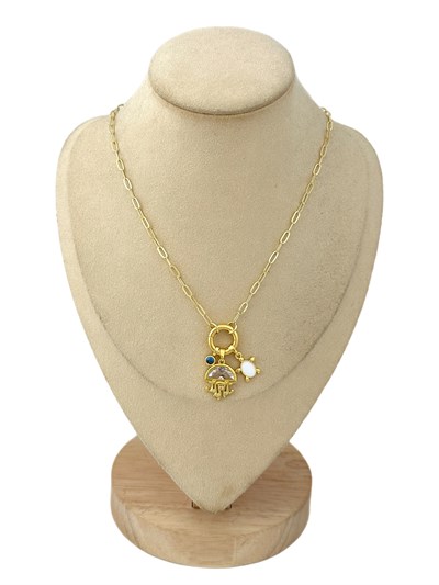Özel Seri Deniz Anası ve Kaplumbağa Figür Charm Kolye ( 48 Cm )
