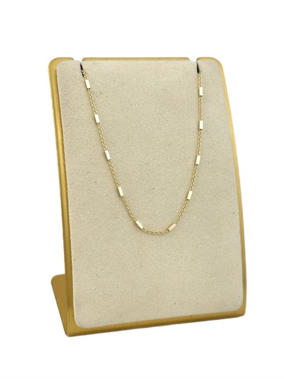 Özel Seri Dikdörtgen Plaka Detay Zincir Kolye ( 98 Cm )