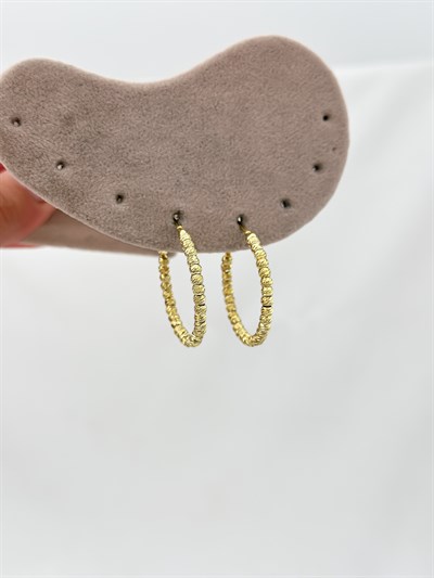 Özel Seri Dorika Topçuk Model Halka Küpe ( İç Çap: 2.5 Cm )