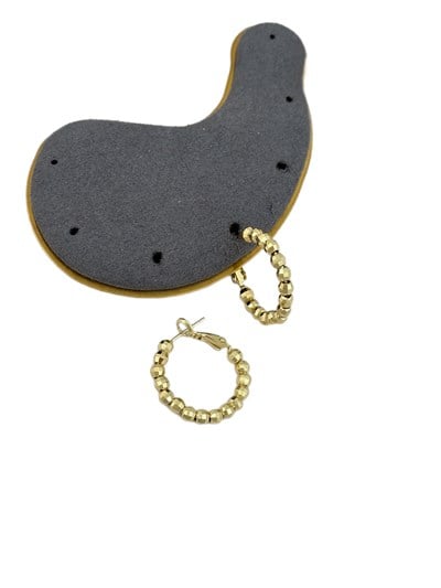 Özel Seri Dorika Topçuklu Halka Küpe ( İç Çap : 1.8 Cm )