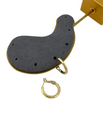 Özel Seri Dövme Plaka Desen Vintage Halka Küpe ( iç Çap : 1.4 Cm )