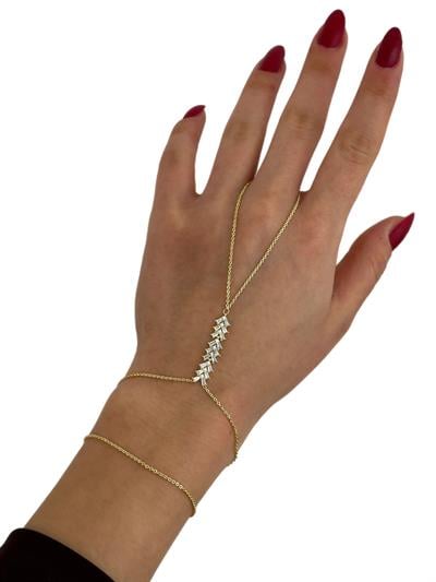 Özel Seri Gold Baget Taş Sıralı V Model Dolamalı Şahmeran