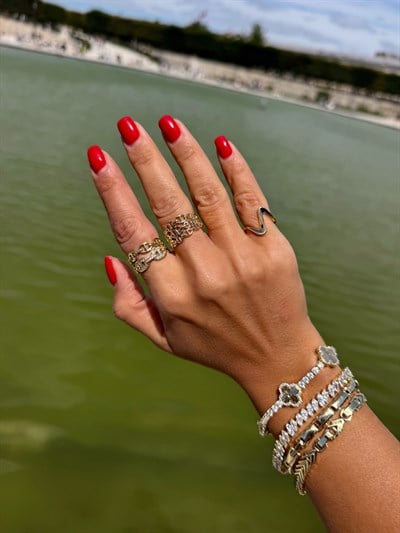Özel Seri Gold Çoklu Görünüm Marka Model Yüzük Kombini