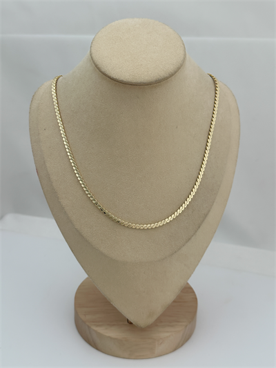 Özel Seri Gold İnce S Kıvrım Zincir Kolye (51cm)