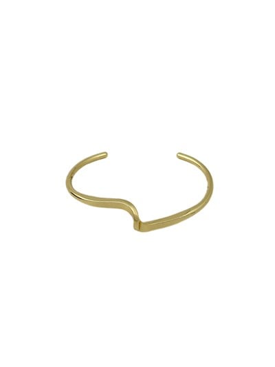 Özel Seri Gold Kıvrım Plaka Model Kelepçe Bileklik