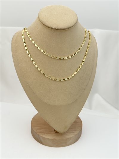 Özel Seri Gold Klasik Geçmeli Zincir Kolye ( 98 Cm )