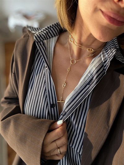 Özel Seri Gold Marka Model Zincir Dolama Kolye (120 Cm)