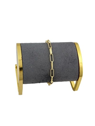 Özel Seri Gold Oval Zincir Bileklik (21 Cm)