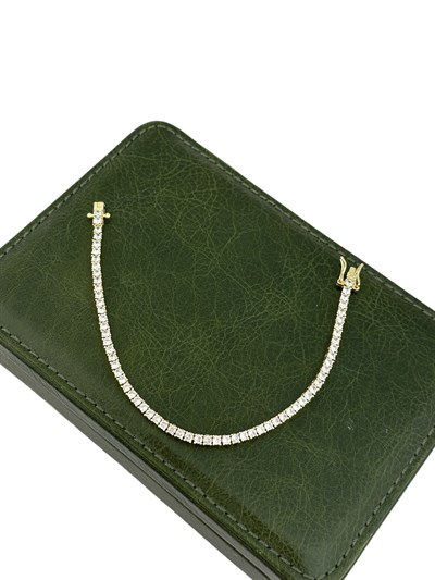 Özel Seri Gold Renk 2 mm Döküm Su Yolu Bileklik ( 18 Cm )