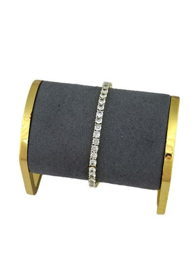 Özel Seri Gold Renk 4 mm Döküm Su Yolu Bileklik ( 18 Cm )