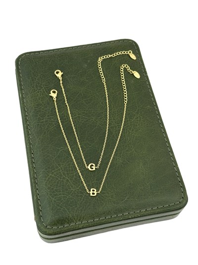 Özel Seri Gold Renk Harf Plaka Zincir Bileklik ( 20 Cm )