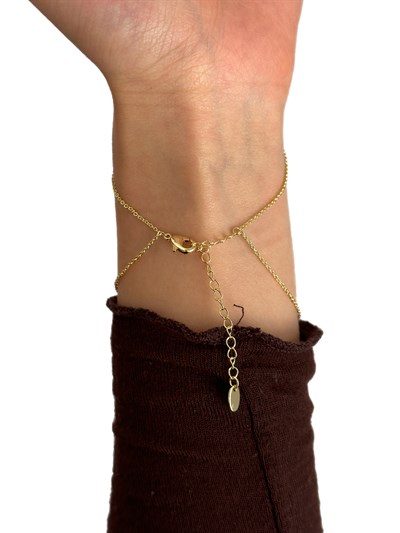 Özel Seri Gold Renk Zirkon Taşlı İkili Kuzey Yıldız Şahmeran