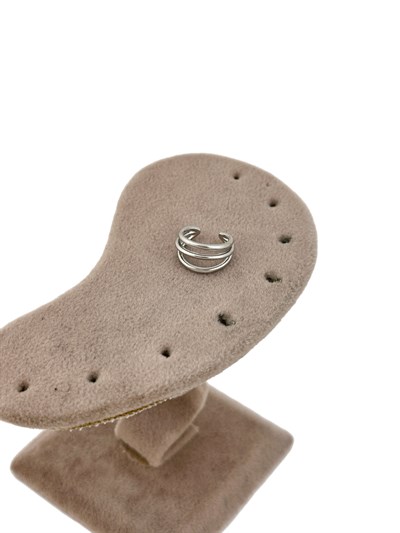 Özel Seri Gümüş Renk Üçlü Görünüm Kıkırdak Küpe