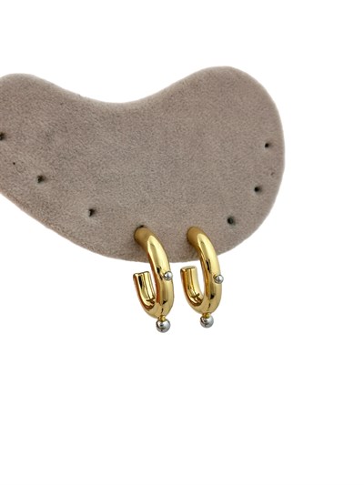 Özel Seri Gümüş Topçuk Detay Tasarım Boru Halka Küpe