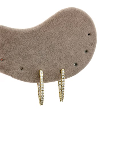 Özel Seri İç Dış Zirkon Taşlı V Model Küpe