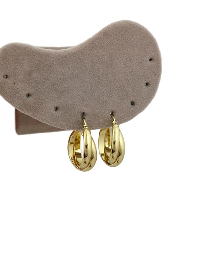 Özel Seri İç İçe Geçmeli İkili Vintage Halka Küpe ( İç Çap : 1.8 Cm )