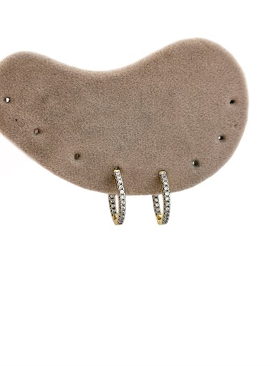 Özel Seri İçli Dışlı Zirkon Taşlı Halka Küpe ( İç Çap : 1.5 Cm )