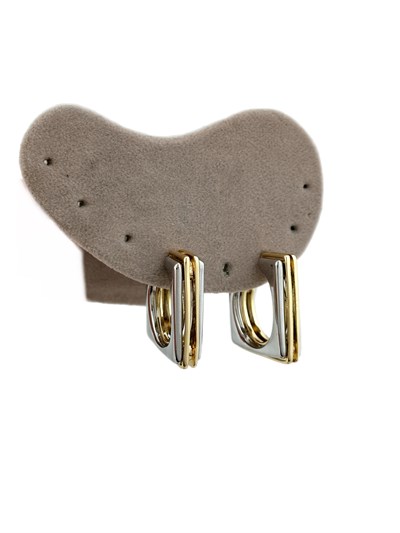 Özel Seri İki Renkli Tasarım Kare Halka Küpe