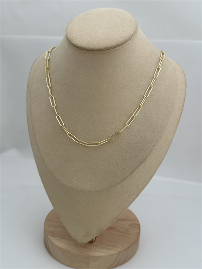 Özel Seri Oval İç İçe Geçmeli Zincir Kolye (45 Cm)