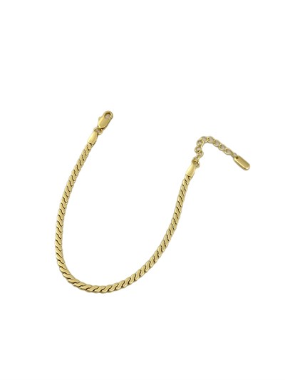 Özel Seri İnce S Kıvrım Zincir Bileklik ( 20 Cm )
