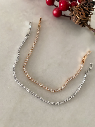 Özel Seri İnce Taşlı Su Yolu Bileklik (19cm)